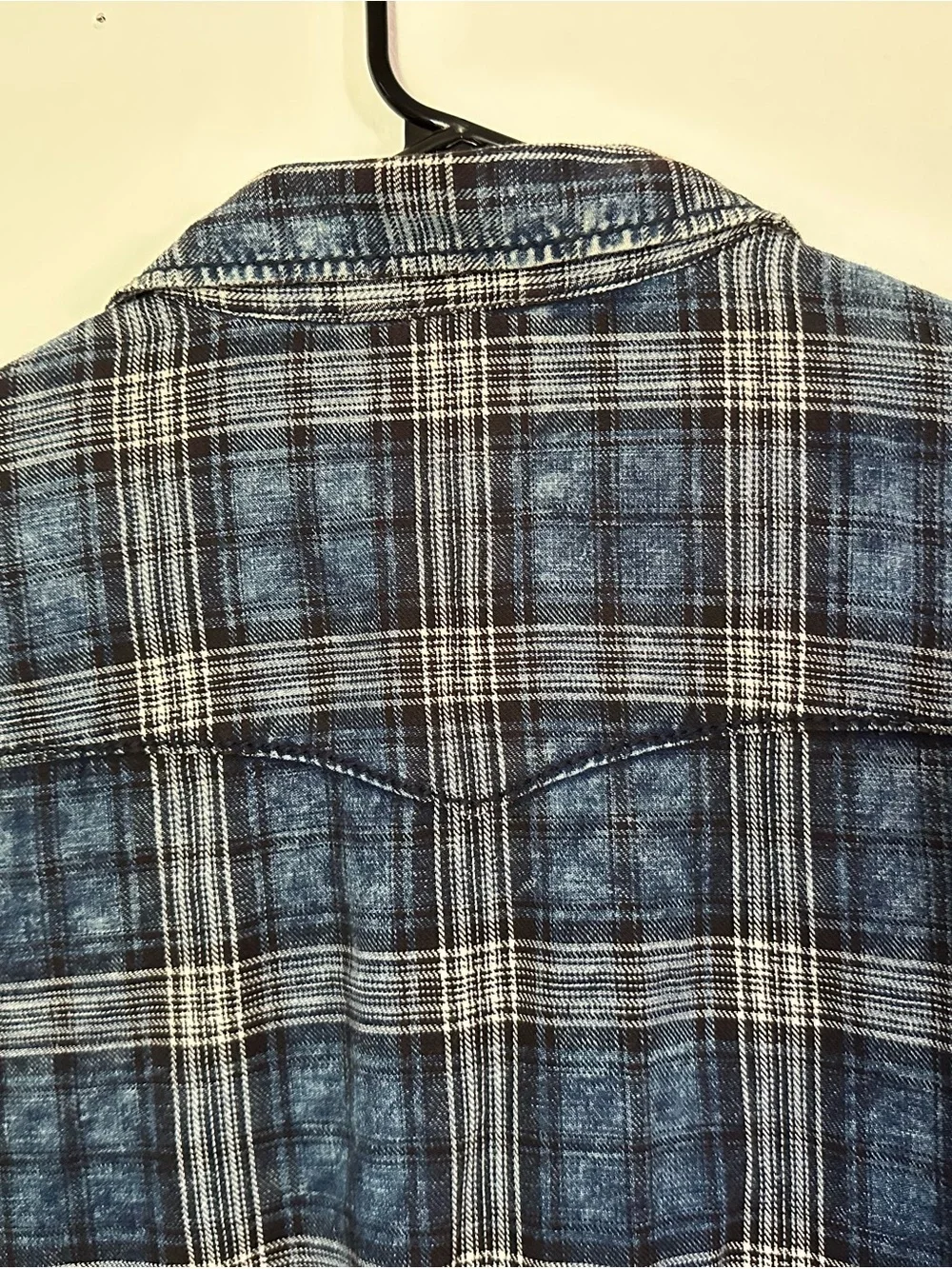 True Religion Blue Plaid Casual Button-Down Shirt